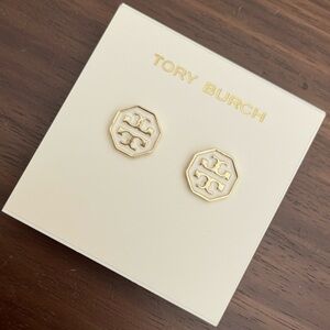Tory Burch Logo Stud Earrings